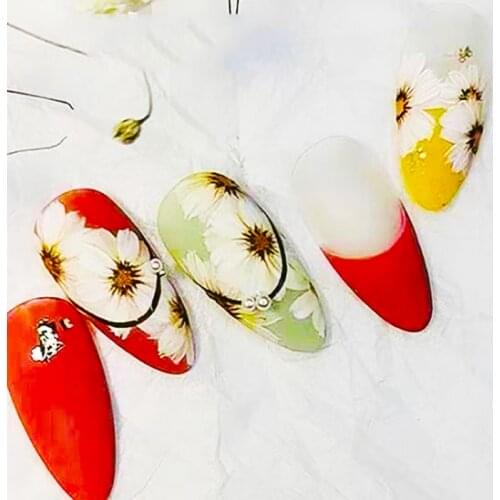 3D DIY Nail Art Sticker Adhesive Sticker Decals Tool Colorful Flowers Butterfly Nail Art Tattoo Decoration Z0400-1