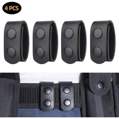 4Pcs Belt Buckle Heavy Duty Belt Keeper Portable Leather Strap Military Belt Equipment Outdoor Sports Accessories G99D