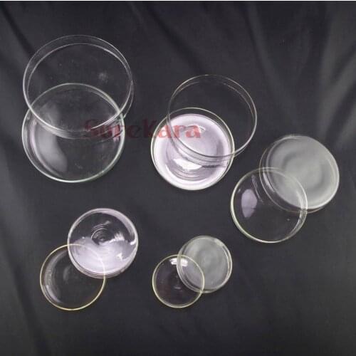 60/75/90/100/120/150mm Glass Cell Bacteria Petri Dishes With Lids Laboratory Education