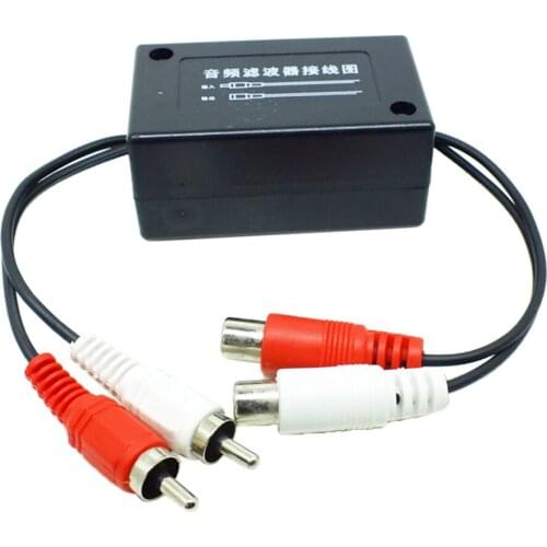 Car 2 RCA Amplifier Audio Noise Filter Ground Loop Isolator Suppressor