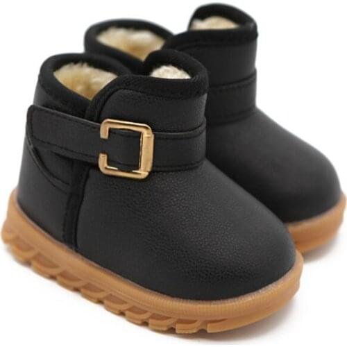 2020 KIDS Boys Girls Snow Boots Shoes Winter Warm Plush Inside Cow Muscle Sole Child Snow Boots Shoes For Baby Girls Boys Boots