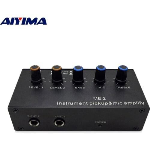 AIYIMA Dynamic Microphone Amplifier Audio Board 3.5MM RCA Output For Guitar Guqin Erhu Thumb Piano Violin Power Amplifiers