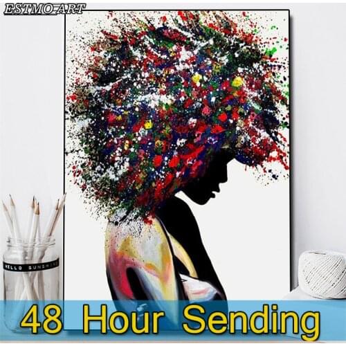 Graffiti Art Of Black Woman Canvas Paintings On the Wall Art Posters And Prints African Woman Modern Art Picture With Home Decor
