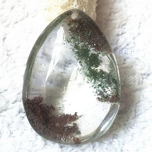 Natural Ghost Phantom Quartz Crystal Gem Specimen Healing Stone Pendant