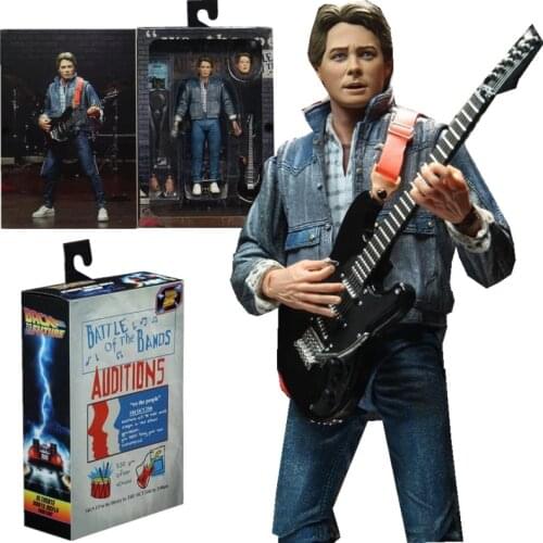 NECA Figure Marty Audition Version Singing Guitar Back To The Future UL Timate Marty Mcfly Movable Joints Collect Toys Gifts