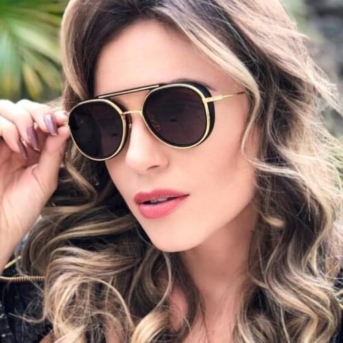 2019 New Luxury Men And Women Steampunk Fashion Sunglasses Vintage Punk Designer Sun Glasses