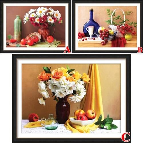 New Kits Embroidery With Flower Diamond Pattern DIY Embroidery Ribbons Knitting 3D Cross Stitch Mugs Diamond Painting Flowers