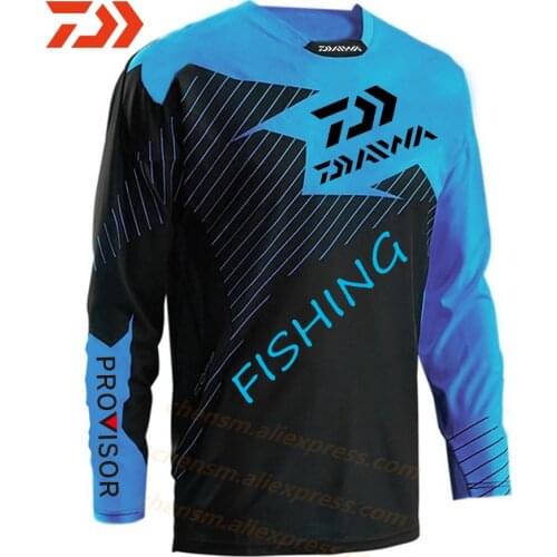 Daiwa Clothes Fishing Shirt Jacket Ice Silk Quick Dry Sports Clothing Sun Protection Cycling Anti-uv Breathable Fishing Jersey