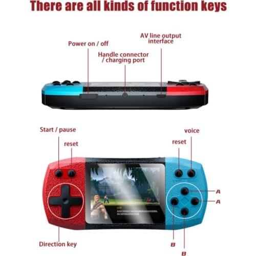 2021 Portable Mini Handheld Video Game Console Built-in 620 Classic Games 8-Bit 3.0 Inch Color LCD Kids Color Retro Game Player