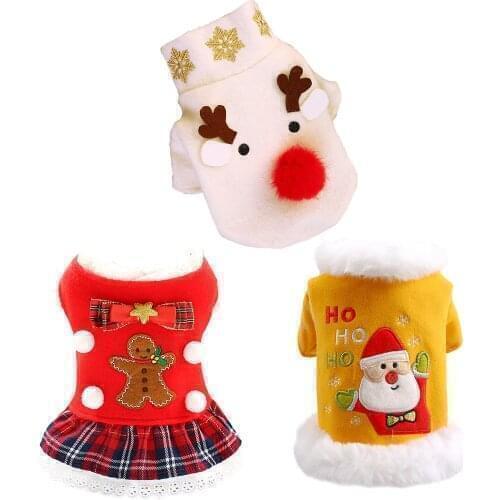 Christmas Dog Clothes Winter Warm Pet Dog Jacket Coat Puppy Clothing Hoodies For Small Medium Dogs Puppy Halloween Outfit XS-XL