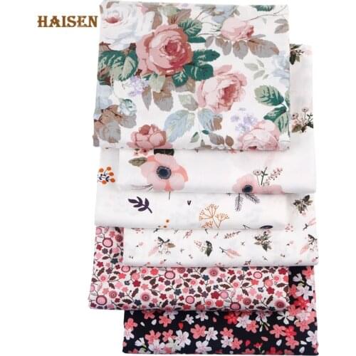 Pink Floral Series Twill Cotton Fabric,printed Cloth,For DIY Sewing Quilting Baby & Children Bed Sheet Clothes Material By Meter