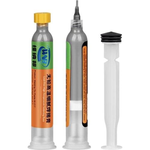 10cc Syringe Liquid Solder Tin Paste Lead-Free High Temperature 217c Melting Point Welding Tin Flux BGA PCB Repair Tool