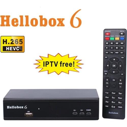 Hellobox 6 Satellite TV Receiver H.265 HEVC 1080P MultiStream/T2MI TV BOX Decoder DVB S2 Tuner Recepto Hellobox6