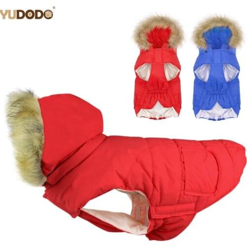 Warm Winter Dog Clothes Removal Fur Hoodies Pet Clothing Waterproof Small Medium Dog Coats Jackets For Chihuahua Bull Terriers