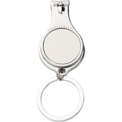 Thermal Transfer Blank Consumables Nail Clippers Pendant Keychains Diy Creative Gift Metal Alloy Keychain Customization