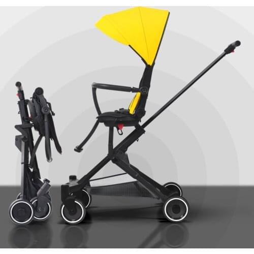 Convertible Folding Baby Four-wheeler Can Sit In A Portable Two-way High-view Stroller