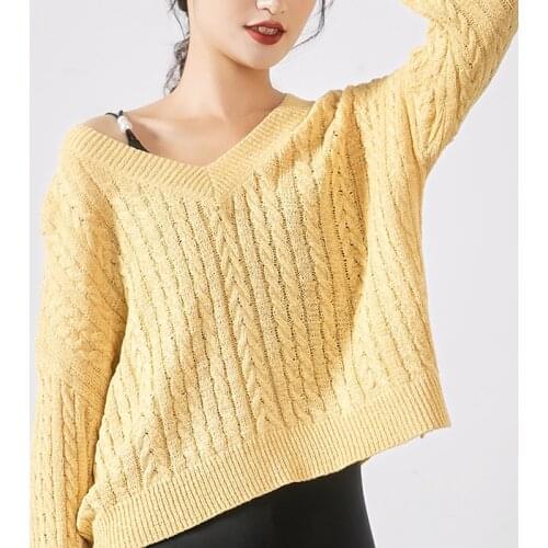 Spring Thin Long-sleeved Hollow Knit Blouse Pullover Lazy Style Loose Bottoming Shirt Womens Inner Sweater Short