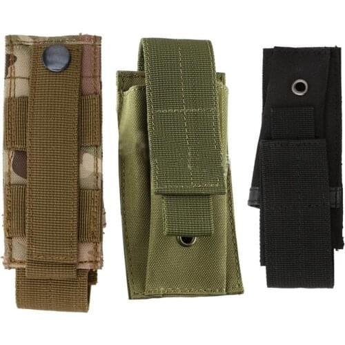 Military Tactical Pouch Single Pistol Magazine Pouch Knife Flashlight Multi-tool Sheath Airsoft Hunting Ammo Camo Bags