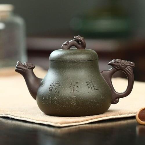 Yixing Purple Clay Teapot Handmade Dragon Kettle Send Gift Box