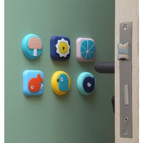 Door handle anti-collision pad door touch door wall protective cover cartoon suction cup door stop thickening