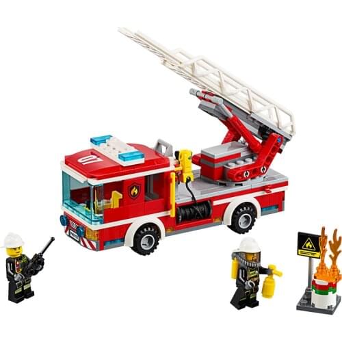 10828 City Series Ladder Fire Truck 60107 Childrens Building Block Toy Gifts