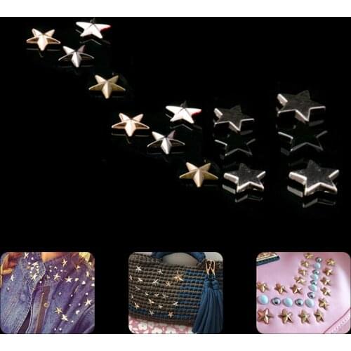 20PCS Pentagram Rivets Handcraft Rivet For Garments Shoes Bag Purses DIY Spikes Leather Studs Sewing Decoration Supplies Rivet
