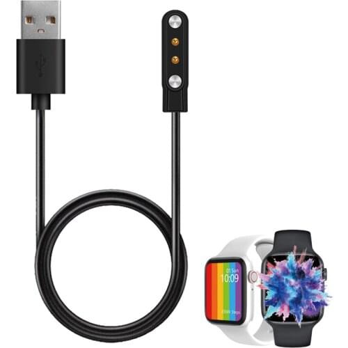 2pin 4mm Magnetic Smartwatch Dock Charger Adapter USB Charging Cable Cord for iWO W26 40MM 44MM Pro Smart Watch Accessories