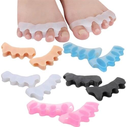 5 Pairs Kapmore Toe Separator Silicone Hammer Toe Straightener Bunion Corrector Soft Silicone Bunion Toe Corrector