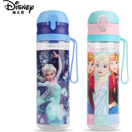 560 ml disney frozen elsa anna Straight drink cup Cartoon Mickey Minnie BPA Free Childrens Cup Baby Portable Feeding Bottle