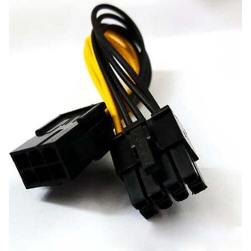 30pcs Graphics 6P to 8P Power Supply Adapter Extension Cable 6Pin to 8Pin Power Cord For Desktop Computer
