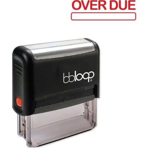 Bbloop Overdue w/block Style Font and Design Self-Ink