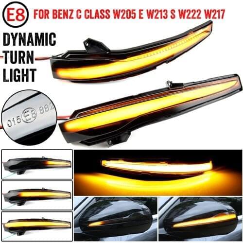 Dynamic Turn Signal Light For Mercedes Benz C E S GLC W205 X253 W213 W222 V Class W447 Flowing Water Blinker Flashing Light