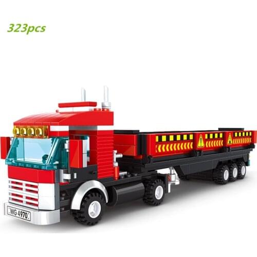 City Technic Car Heavy Truck Building Blocks Kit Bricks Container Truck Vehicle Classic Model Kids Toys For Children Boys Gifts