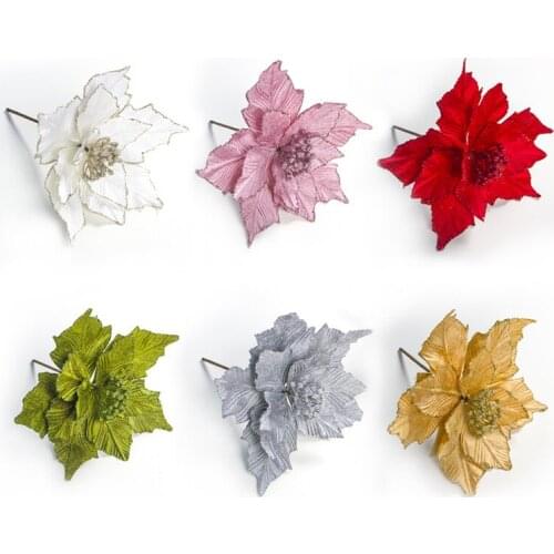 Simulation Stamen Christmas Beautiful Xmas Tree Hanging Scrapbook Craft Flower Arrangement Home Christmas Party Decoration