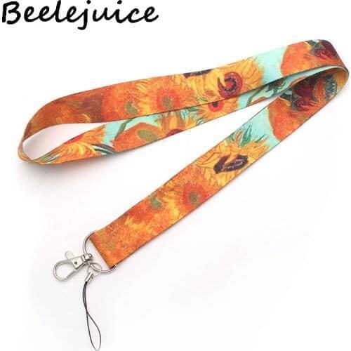 Van gogh oil paiting Funny art Lanyard Neck Key Strap for Phone Keys ID Card Cartoon webbings ribbons gifts