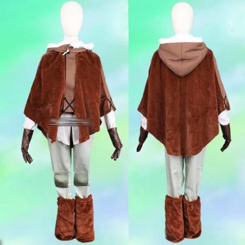 Anime To Your Eternity Cos Fushi Brown fluffy cloak suit Cosplay Costume Customization