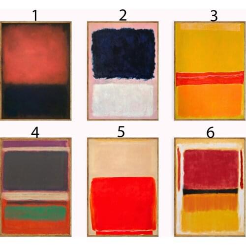 Wall Decor, Mark Rothko Poster Sets, Rothko Print, Abstract Art, Abstract Print, Vintage Art, Minimalist Poster, Interior Design