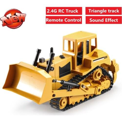 New large size excavator High Simulation 2.4G Remote Control Truck With Triangle crawler bulldozer Truck Vehicle sound lights