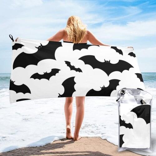 Wearable Bath Towel Black Bats Soft and Absorbent Unique Towel for Hotel Home Bathroom Gifts Women Bathrob