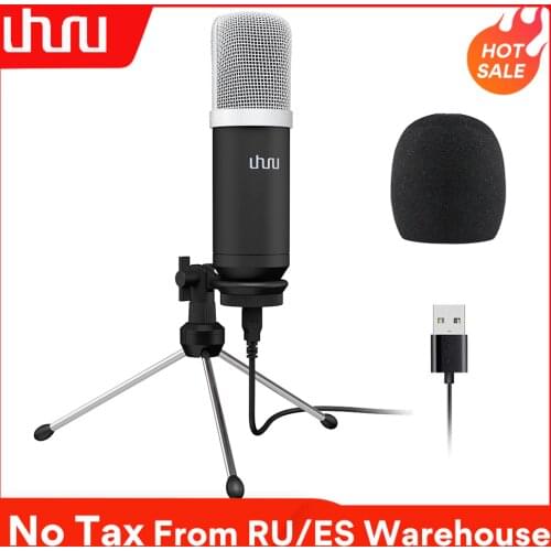 UHURU UM960 USB Microphone 192kHz/24bit Professional Podcast Microfono Condenser Mic With Tripod Stand for Computer Youtube