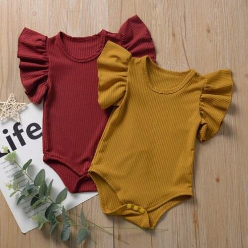 Qovpatlh Bodysuit With Short Sleeves For Babies