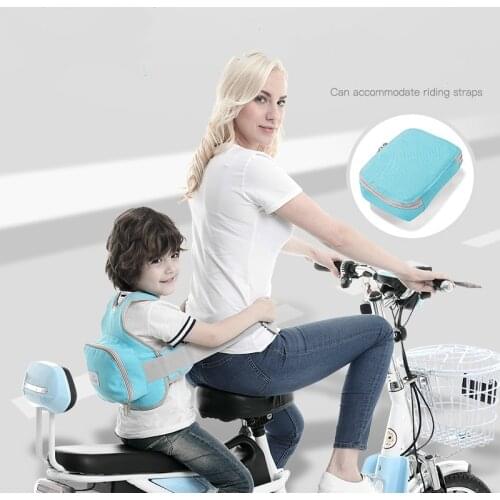 Child Safety Vest Belt Adjustable Kids Seat Belt Cartoon Electric Bicycle Seat Belt Back Hold Protector For Kids Travel Riding