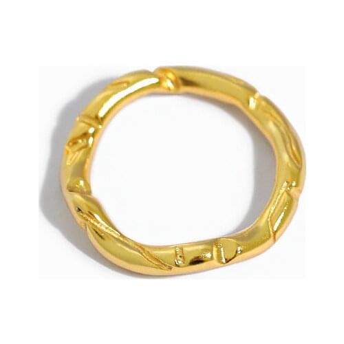 SHANICE Cool Punk 100% Real 925 Sterling Silver Ring Womenins simple irregular wave pattern Rings Fine Party Jewelry Gifts