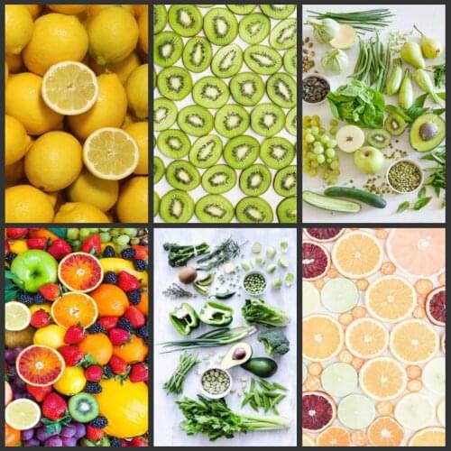 Nordic Fruits Painting Posters Minimalism Lemon Kiwi Avocado Food Canvas Wall Art Prints Home Decoration kitchen Pictures Poster