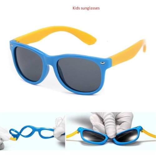 2020 New Girls Sunglasses Kids Sun Glasses Children Glasses Polarized Lenses Girls Boys TR90 Silicone Child Mirror Baby Eyewear