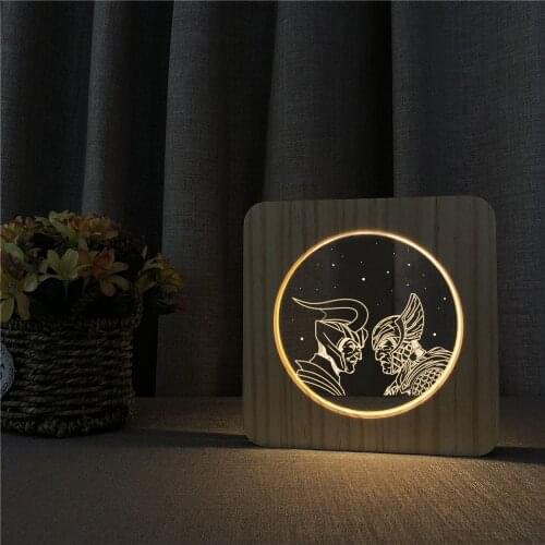Spartak Battle Army Soldier 3D LED Arylic Wooden Night Lamp Table Light Switch Control Carving Lamp for Childrens Room Decorate