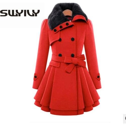 Женские модные пальто SWYIVY China At AliExpress