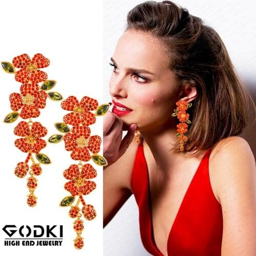 GODKI High Jewelry Multicolor Earrings For Women Wedding Bohemian Party Earring 2020 Brincos Female DIY Fashion Jewelry