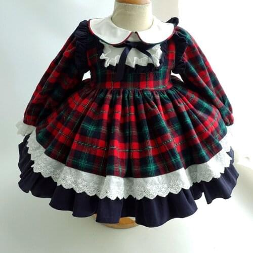 2020Winter Childrens Christmas Princess Dress Childrens British College Style Dress Kids Dresses for Girls Halloween Clothes
