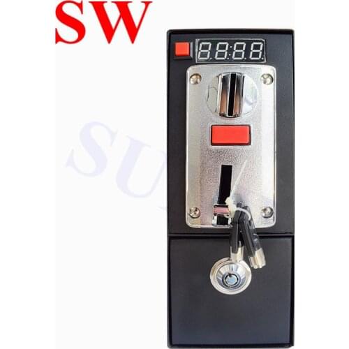 110V 220V Coin Operated Timer Control Box with DG600F 6 Kinds Coins Acceptor Selector 12V 1.5A for Washing Machine